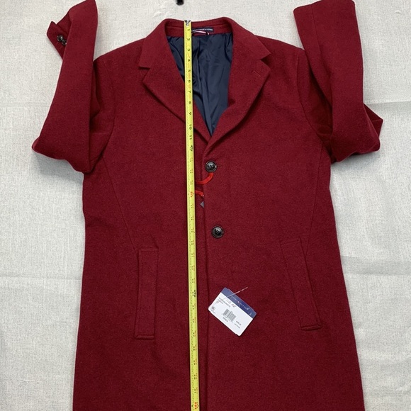 Tommy Hilfiger Men's Addison Wool-Blend Trim Fit Overcoat Size 38R - Picture 10 of 14